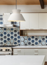 Justice Design Group CER-6420-BIS-ABRS-BKCD - Trapezoid 1-Light Pendant